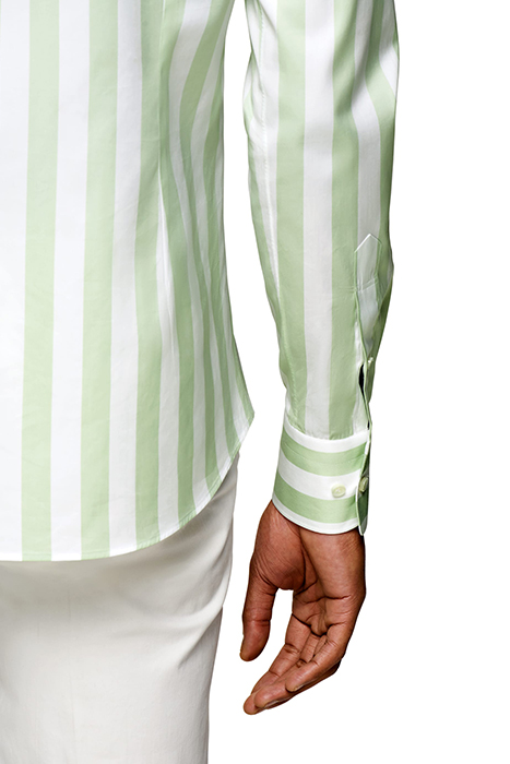 GREEN STRIPED EXTRA SLIM FIT SHIRT 7
