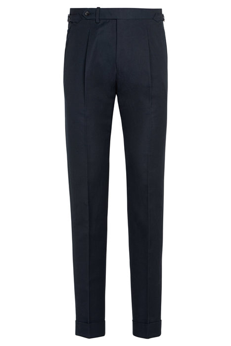 NAVY PLEATED VIGO TROUSERS 6