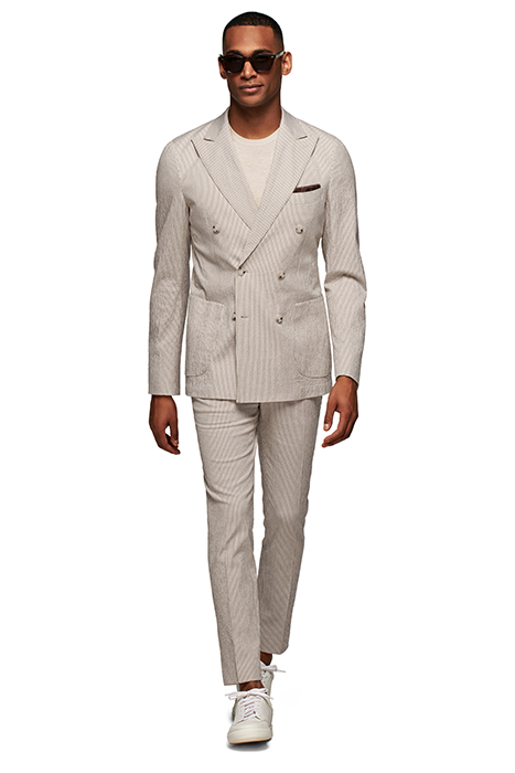 LIGHT BROWN STRIPED HAVANA SUIT 2