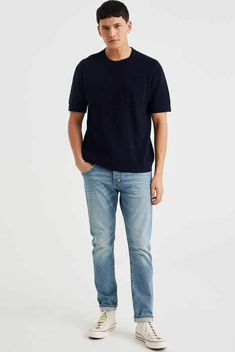 5-POCKET MID WAIST BLUE 4