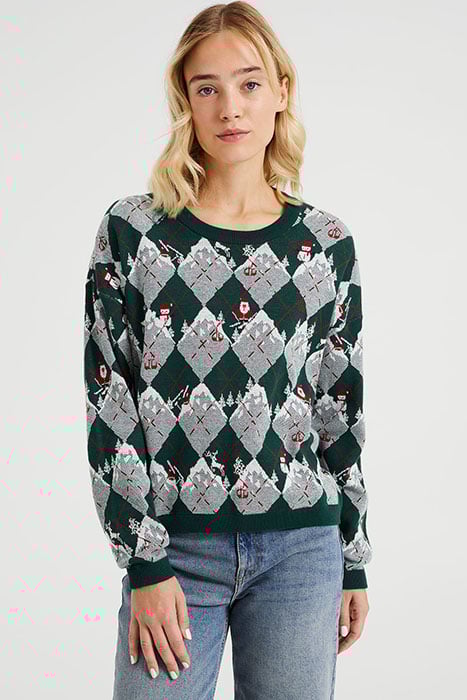 KNITTED PULLOVER GREEN 2