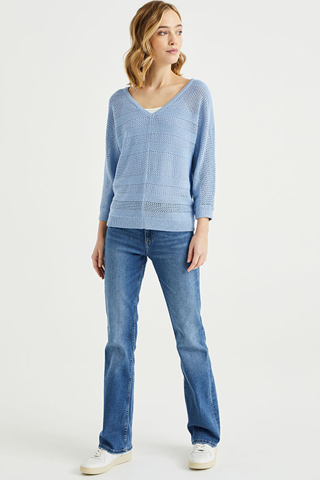 KNITTED PULLOVER LIGHT BLUE 4
