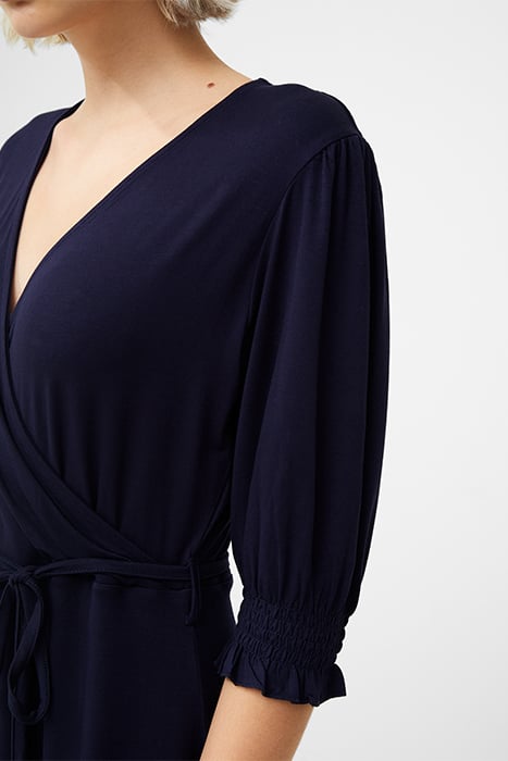 WRAP PLAIN K DK NAVY 5