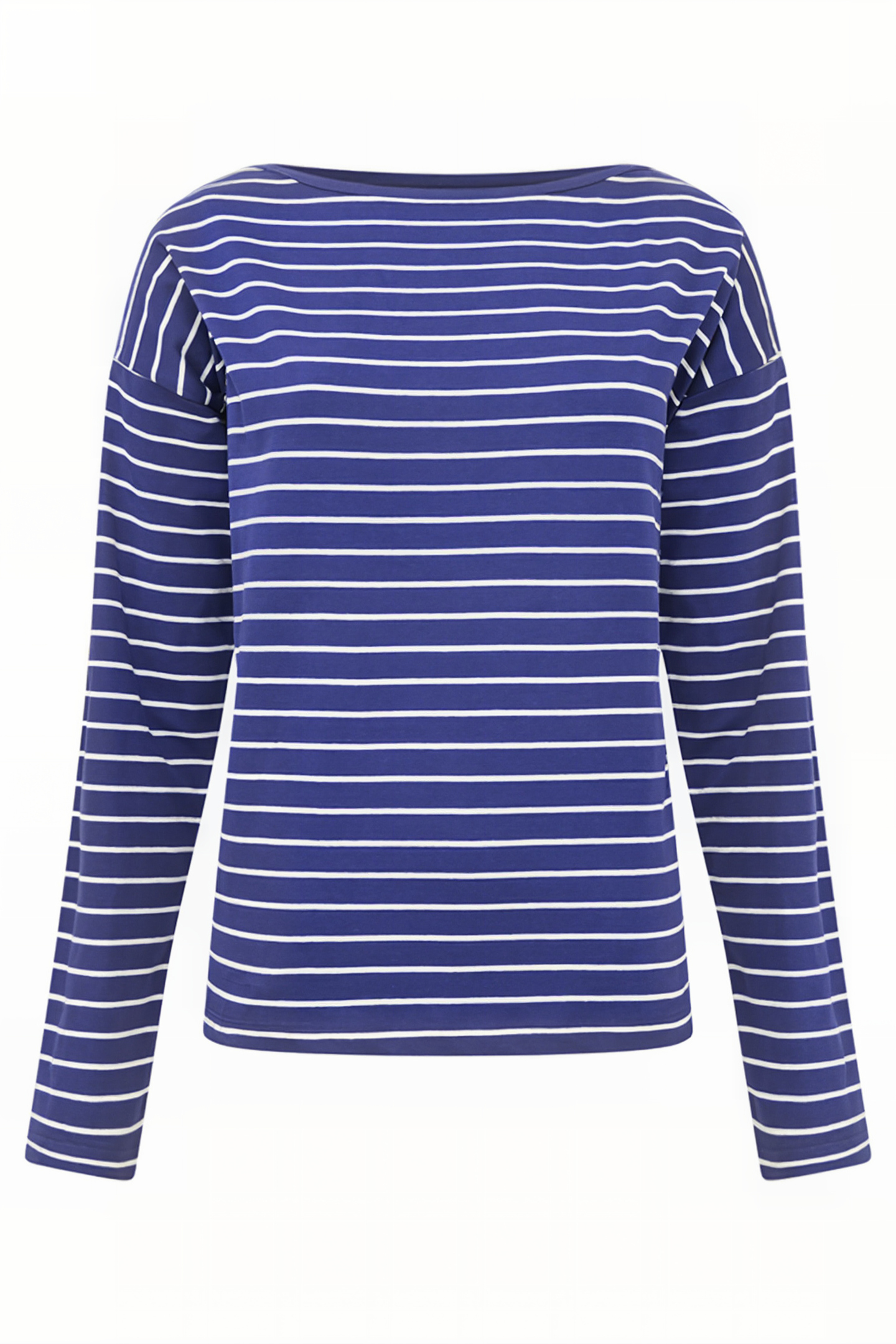 BOAT NECK BRETON L/S DK NAVY/ECRU 4