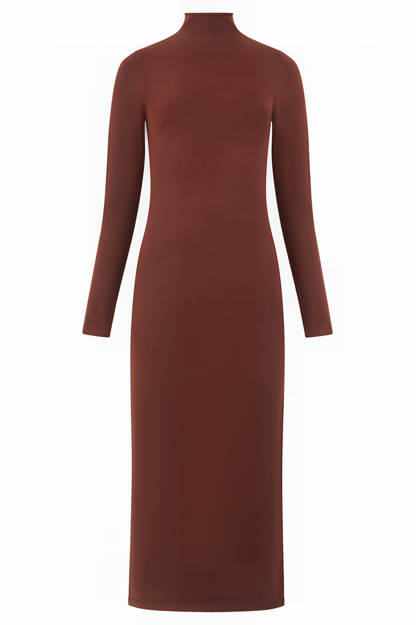 BABYSOFT ROLL NECK DRESS BITTER CHOCOLATE 4