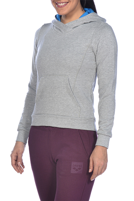 W ESSENTIAL HOODIE MEDIUM GREY MELANGE 5