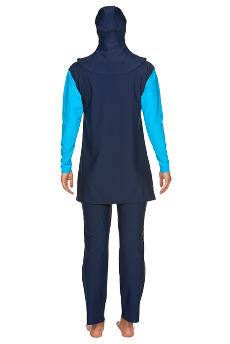 W ABIR COVER UP NAVY TURQUOISE 3