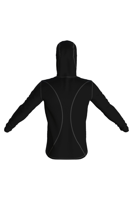 M GYM HOODED F/Z SPACER JACKET BLACK 2