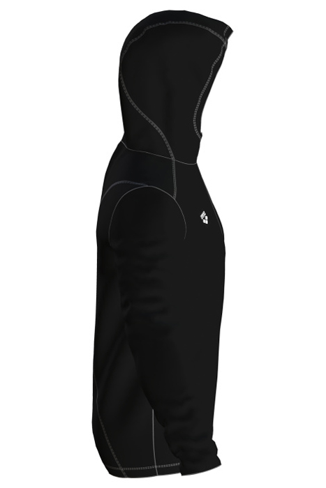 M GYM HOODED F/Z SPACER JACKET BLACK 4