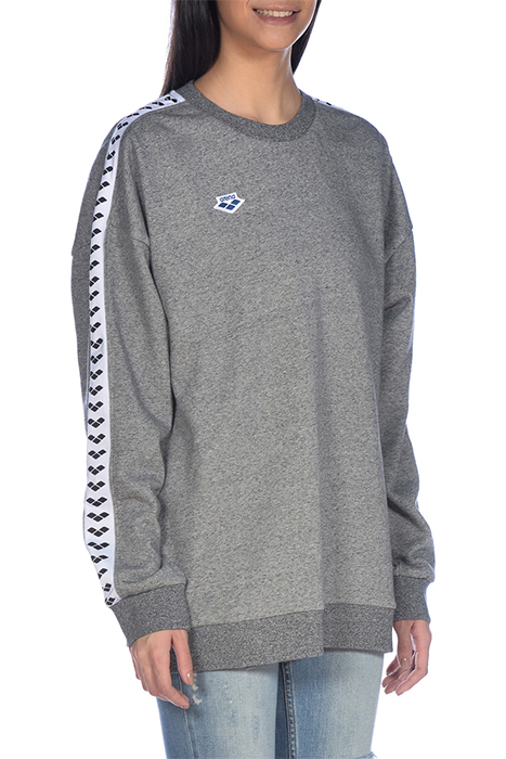 SWEAT TEAM OVERSIZE DARK GREY MELANGE WHITE BL 2
