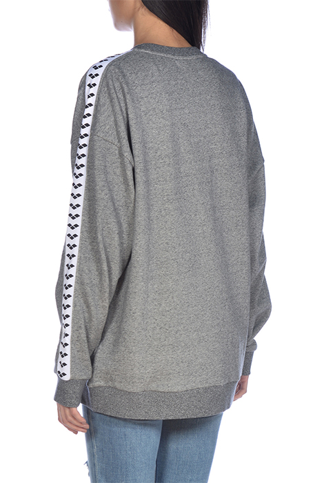 SWEAT TEAM OVERSIZE DARK GREY MELANGE WHITE BL 3