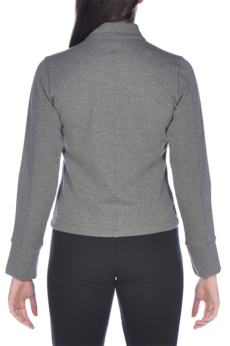 W ASYMMETRIC F/Z JACKET DARK GREY MELANGE 3