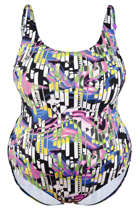WOMEN'S BODYLIFT SWIMSUIT CAROLINA U BAC BLACK MULTI 9