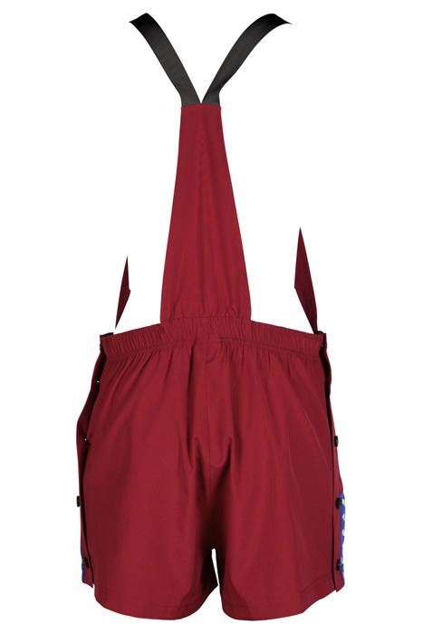 WOMEN'S ARENA ICONS ROMPER SOLID BURGUNDY NEON BLUE BUTTER 9