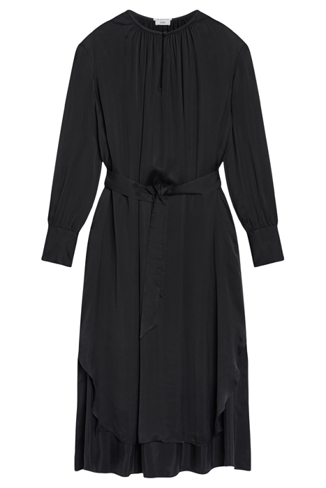 WOMEN GATHERED TUNIC DRESS DRESSES BLACK 6