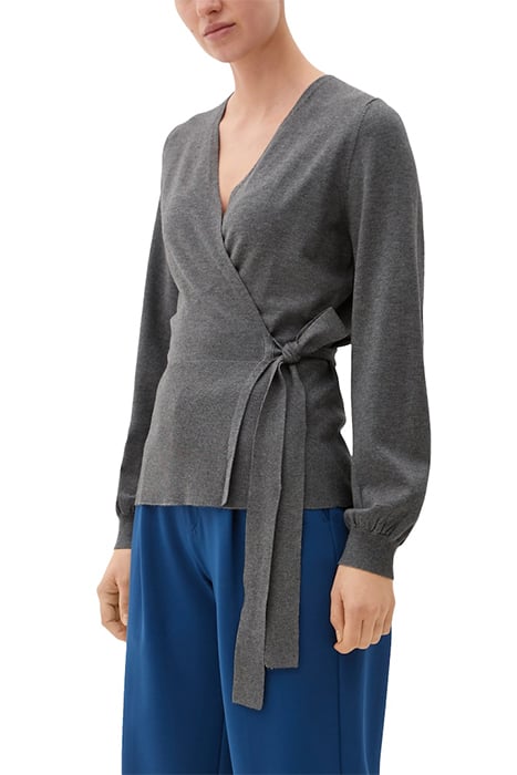 CARDIGAN LONGSLEEVE GREY/BLACK 2