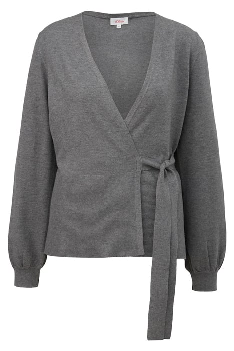 CARDIGAN LONGSLEEVE GREY/BLACK 1
