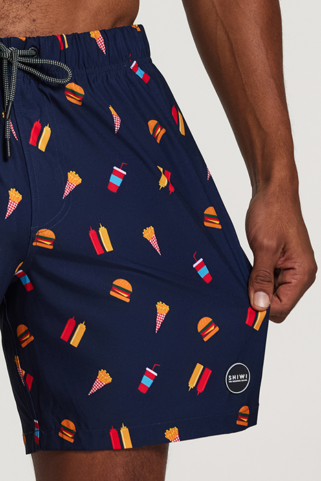 STRETCH SWIMSHORT FAST FOOD DARK NAVY DARK NAVY 5