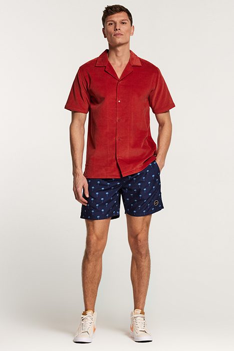 SWIMSHORT SCRATCHED SHIWI PALM DARK NAVY DARK NAVY 5