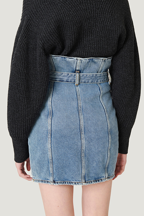 MELAY DENIM SKIRT IN AUTHENTIC BLUE DENIM 4