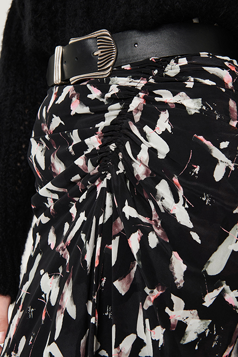 CAMIE SKIRT IN BLACK/ECRU SKIRT 4