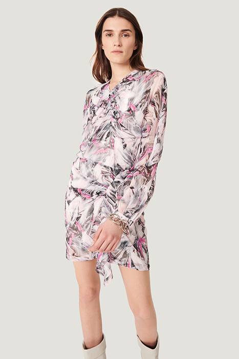 PAOLINA DRESS IN GREY/ECRU/PINK DRESS 3