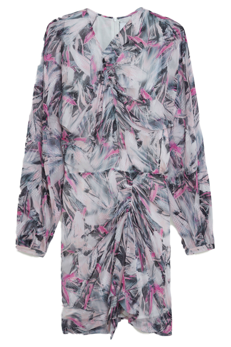 PAOLINA DRESS IN GREY/ECRU/PINK DRESS 5