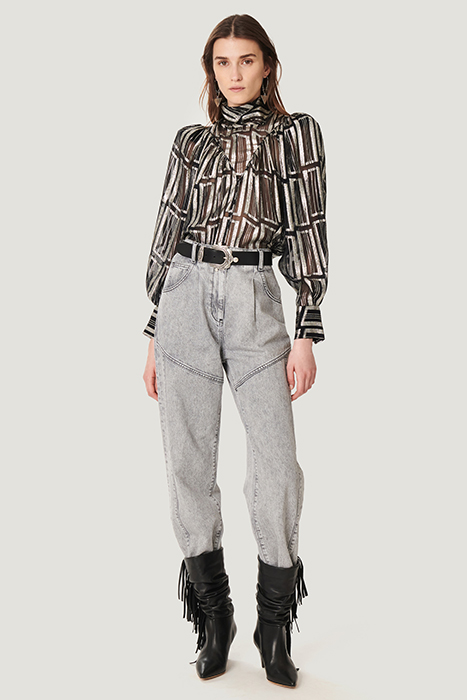 CLAIRETA BLACK/SILVER TOP 2