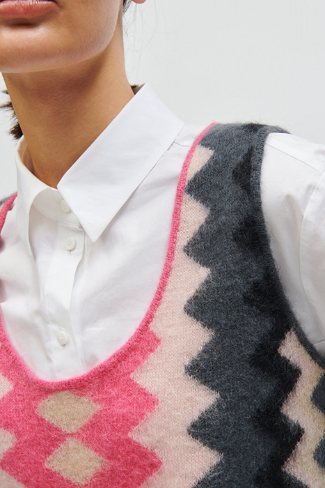 STRICKTOP MIT 70´S-PRINT MULTI 4