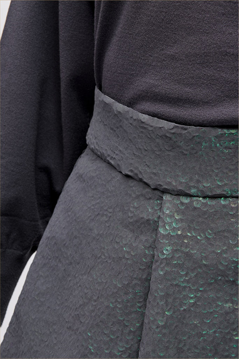 MIDIROCK MIT PAILLETTEN BLUISH GREY 5