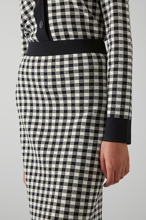 LEA MIDI SKIRT BLUE CHECK 5