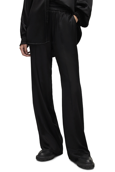 AllSaints Charli Trouser Black Maat: 14 | Wijde Broeken Outlet | Dames | Zwart