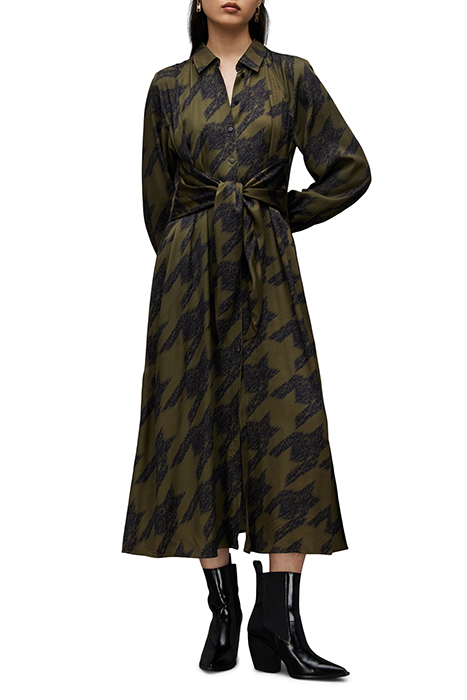 CLANETTA TONI DRESS KHAKI GREEN 1