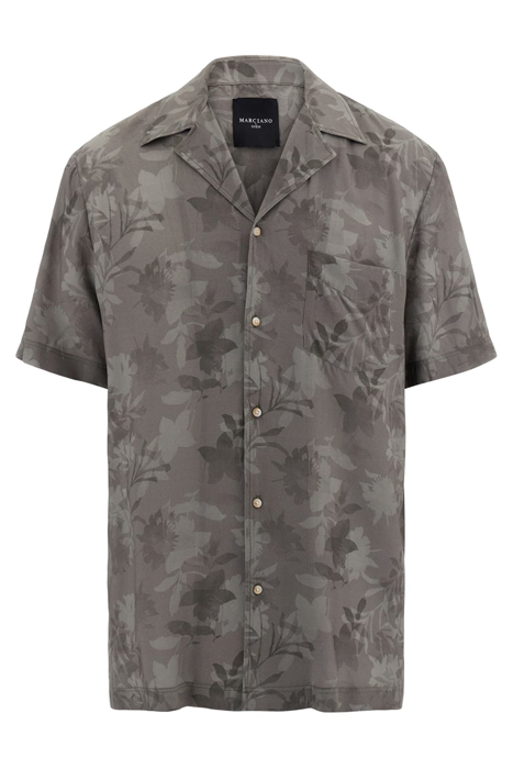 BILLY BOWLING SHIRT MOSSY GREEN FLOWER CASUAL 5