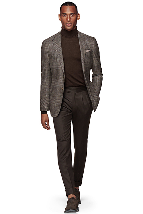 MID BROWN CHECKED HAVANA BLAZER 2