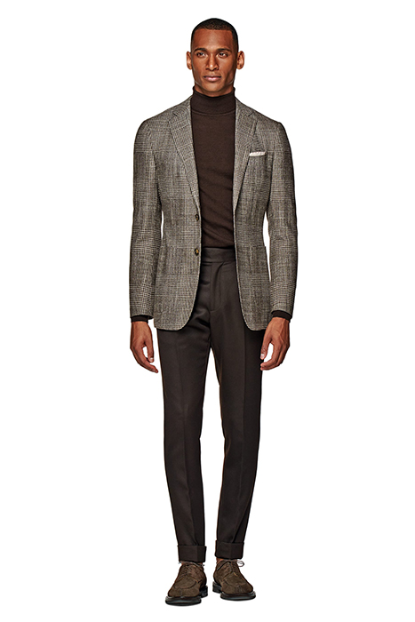 MID BROWN CHECKED HAVANA BLAZER 3