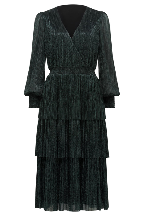 WINIFRED PLISSE MIDI DRESS DARK GREEN 5