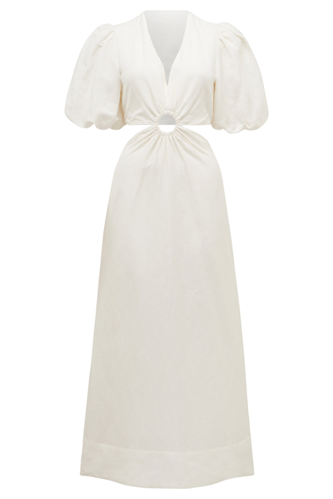 ROSIE RING CUT OUT MIDI DRESS PORCELAIN 5