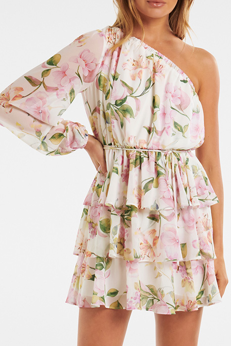 SIENNA ASYMM TIERED MINI HOLLAND FLORAL by Forever New