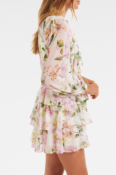 SIENNA ASYMM TIERED MINI HOLLAND FLORAL 4