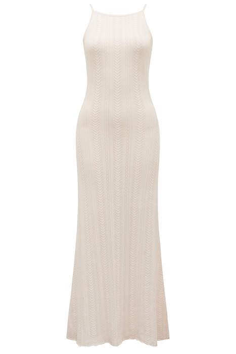 TAYLOR POINTELLE MIDI KNIT DRESS CREAM KNIT 5