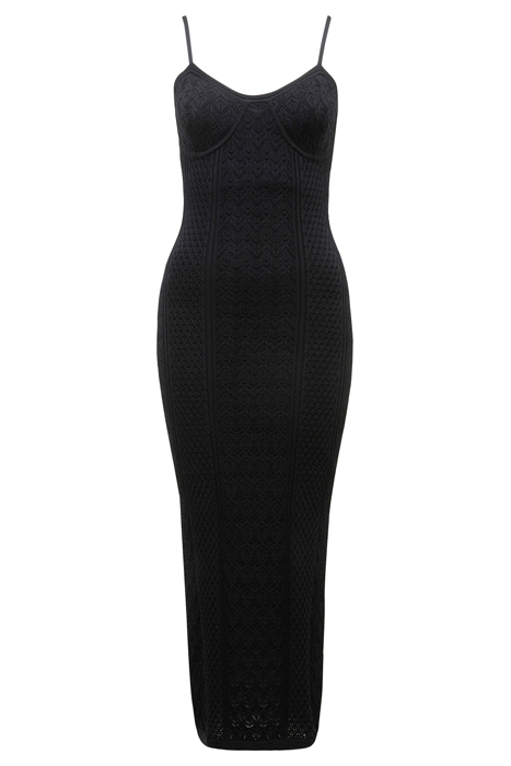CHARLIE CORSET KNIT DRESS BLACK 5