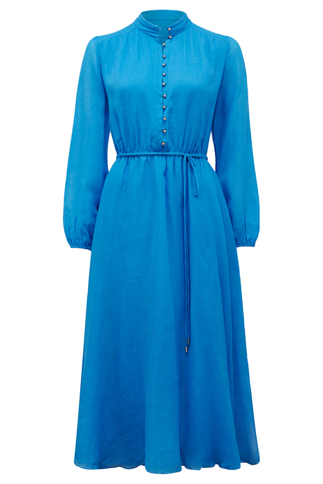 GWEN BUTTON UP MIDI DRESS VIVID CORNFLOWER 5