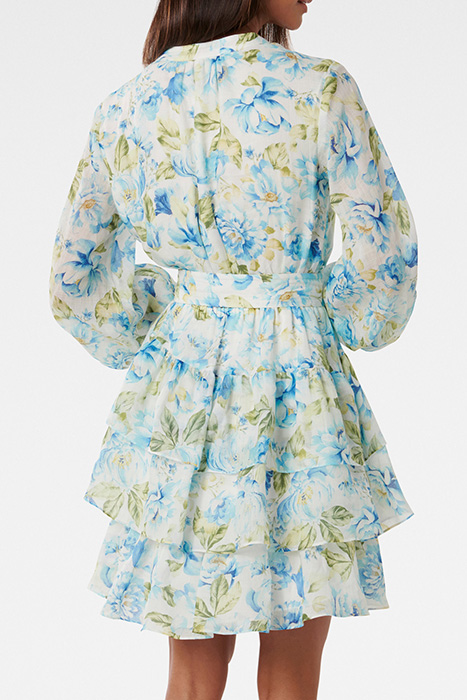 CAYLEE PETITE RUFFLE MINI DRESS PRINT OPTION 1 2