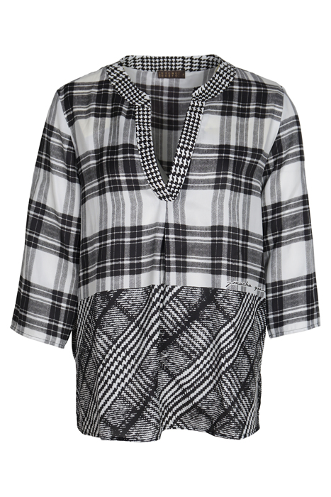 BLOUSE BARCELONA BLACK WHITE by Mucho Gusto
