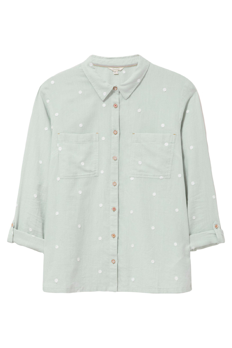 EMILIA ORGANIC COTTON SHIRT GREEN MLT 4