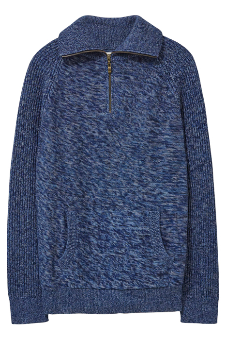 LAKEWOOD ZIP NECK JUMPER CHAMBRAY BLUE 4