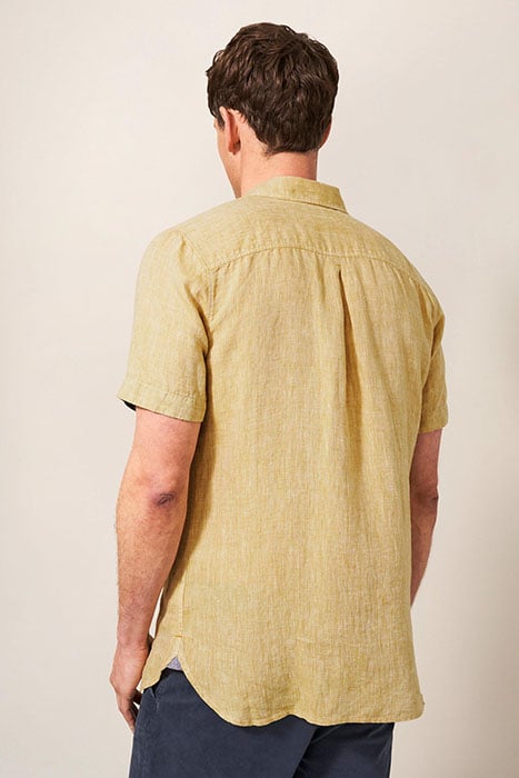 PEMBROKE SS LINEN SHIRT DARK YELLOW 2