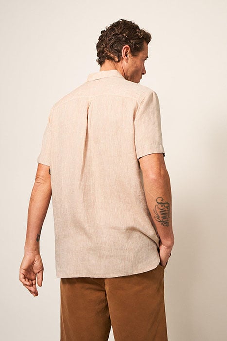 PEMBROKE SS LINEN SHIRT DUSTY PINK 2