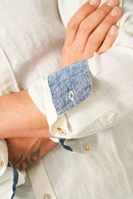 PEMBROKE LS LINEN SHIRT LIGHT NATURAL 3